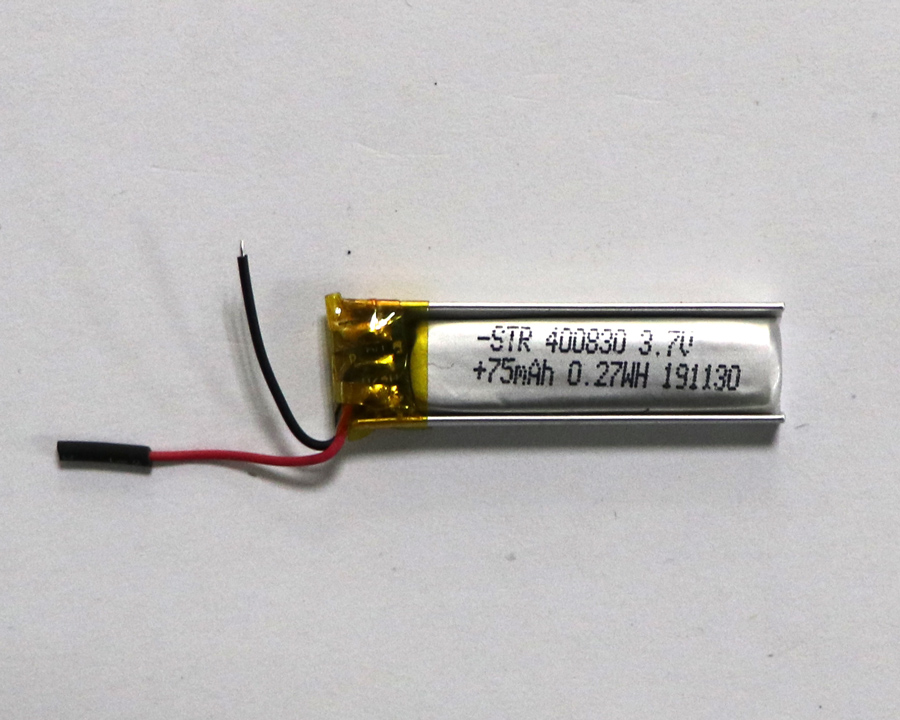 -STR 400830 3.7V +75mAh 0.27WH 191130